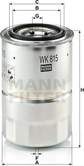 Mann-Filter WK 815 x - Filtre à carburant cwaw.fr