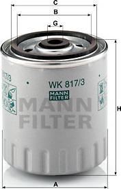 Mann-Filter WK 817/3 x - Filtre à carburant cwaw.fr