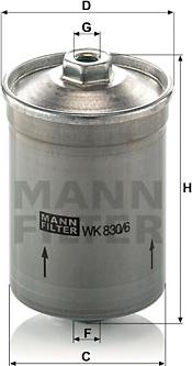 Mann-Filter WK 830/6 - Filtre à carburant cwaw.fr