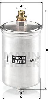 Mann-Filter WK 830/3 - Filtre à carburant cwaw.fr