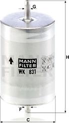 Mann-Filter WK 831 - Filtre à carburant cwaw.fr