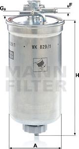 Mann-Filter WK 829/1 x - Filtre à carburant cwaw.fr