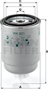 Mann-Filter WK 821 - Filtre à carburant cwaw.fr