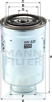 Mann-Filter WK 828 x - Filtre à carburant cwaw.fr