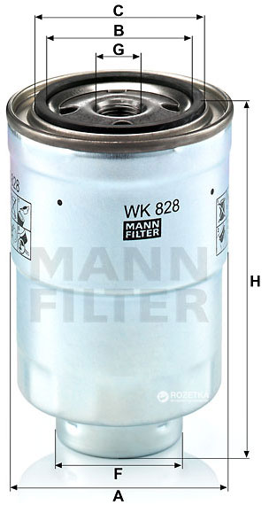 Mann-Filter WK 828 - Filtre à carburant cwaw.fr