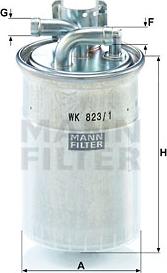 Mann-Filter WK 823/1 - Filtre à carburant cwaw.fr