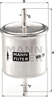 Mann-Filter WK 79 - Filtre à carburant cwaw.fr