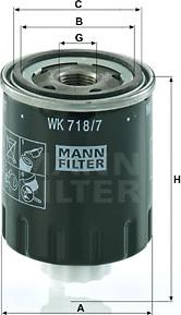 Mann-Filter WK 718/7 - Filtre à carburant cwaw.fr