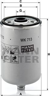 Mann-Filter WK 713 - Filtre à carburant cwaw.fr