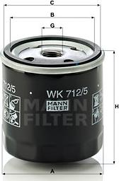 Mann-Filter WK 712/5 - Filtre à carburant cwaw.fr