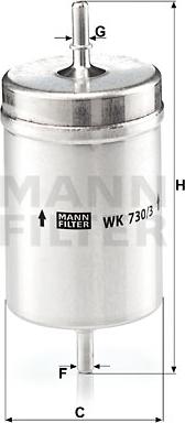 Mann-Filter WK 730/3 - Filtre à carburant cwaw.fr