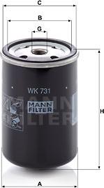 Mann-Filter WK 731 - Filtre à carburant cwaw.fr