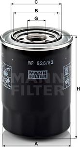 Mann-Filter WP 928/83 - Filtre à huile cwaw.fr