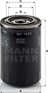 Mann-Filter WP 1045 - Filtre à huile cwaw.fr