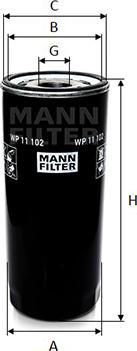 Mann-Filter WP 11 102 - Filtre à huile cwaw.fr