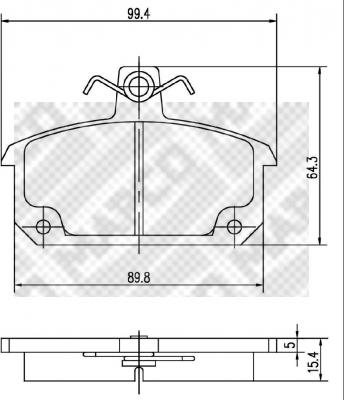 Mapco 6903 - Kit de plaquettes de frein, frein à disque cwaw.fr