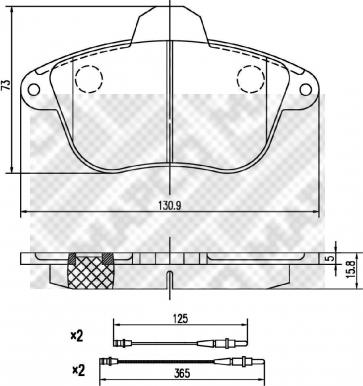 Mapco 6902 - Kit de plaquettes de frein, frein à disque cwaw.fr