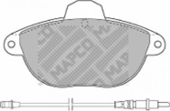 Mapco 6466 - Kit de plaquettes de frein, frein à disque cwaw.fr