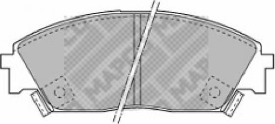 Mapco 6434 - Kit de plaquettes de frein, frein à disque cwaw.fr