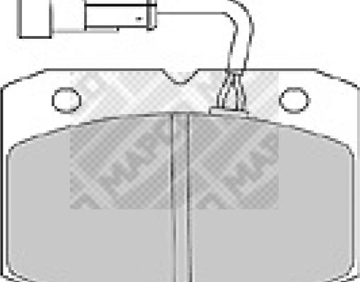 Mapco 6556 - Kit de plaquettes de frein, frein à disque cwaw.fr