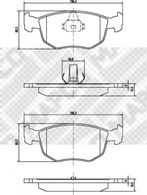 Mapco 6506/1 - Kit de plaquettes de frein, frein à disque cwaw.fr