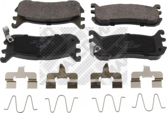 Mapco 6589 - Kit de plaquettes de frein, frein à disque cwaw.fr