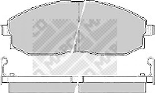 Mapco 6606 - Kit de plaquettes de frein, frein à disque cwaw.fr