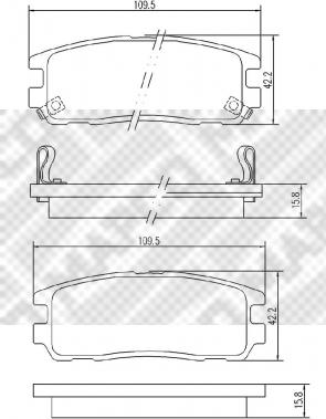 Mapco 6683 - Kit de plaquettes de frein, frein à disque cwaw.fr