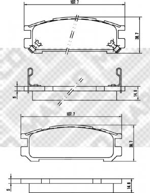 Mapco 6897 - Kit de plaquettes de frein, frein à disque cwaw.fr