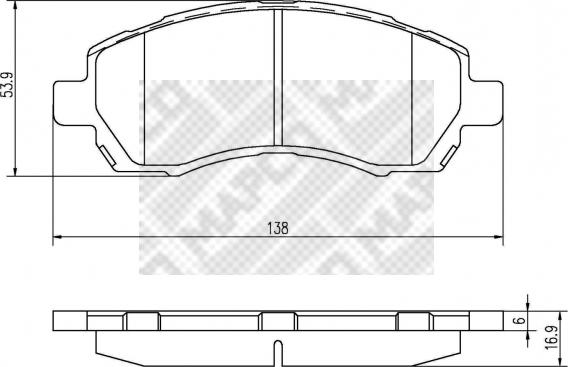 Mapco 6844 - Kit de plaquettes de frein, frein à disque cwaw.fr