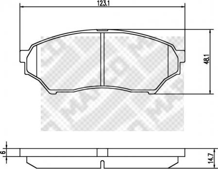 Mapco 6850 - Kit de plaquettes de frein, frein à disque cwaw.fr