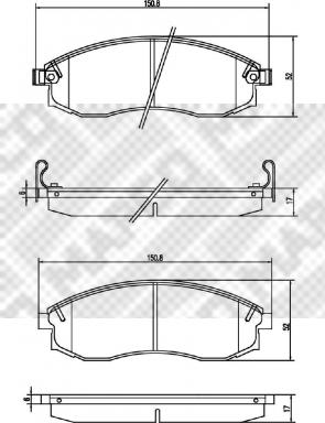 Mapco 6889 - Kit de plaquettes de frein, frein à disque cwaw.fr