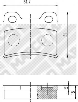 Mapco 6880 - Kit de plaquettes de frein, frein à disque cwaw.fr