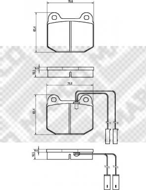 Mapco 6268 - Kit de plaquettes de frein, frein à disque cwaw.fr