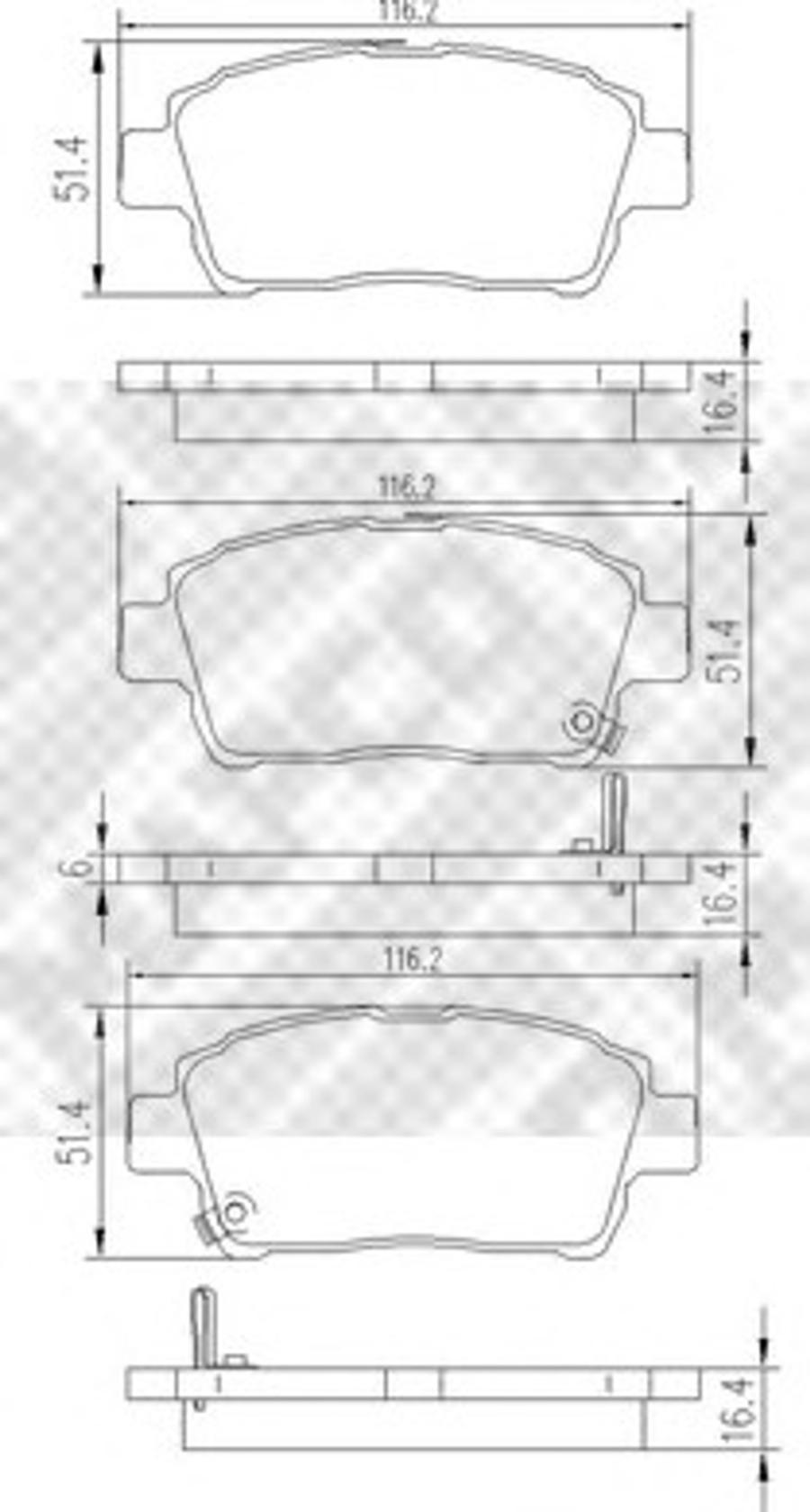 Mapco 6769 - Kit de plaquettes de frein, frein à disque cwaw.fr