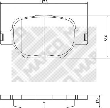 Mapco 6767 - Kit de plaquettes de frein, frein à disque cwaw.fr