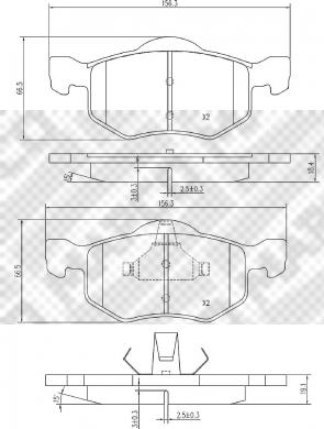 Mapco 6731 - Kit de plaquettes de frein, frein à disque cwaw.fr