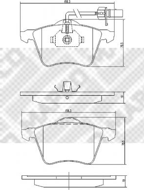 Mapco 6771 - Kit de plaquettes de frein, frein à disque cwaw.fr