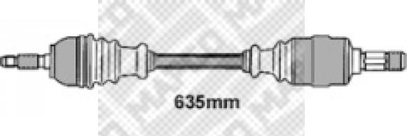 Mapco 16349 - Arbre de transmission cwaw.fr