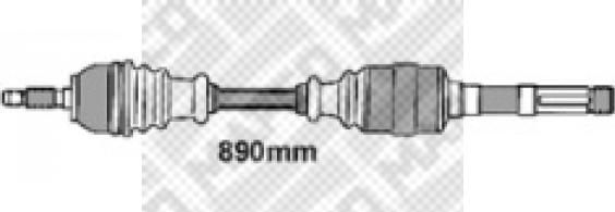 Mapco 16350 - Arbre de transmission cwaw.fr