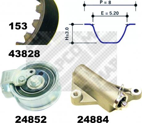 Mapco 23908 - Kit de distribution cwaw.fr