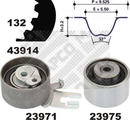 Mapco 23914 - Kit de distribution cwaw.fr