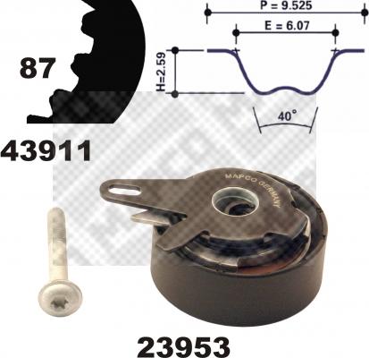 Mapco 23911 - Kit de distribution cwaw.fr