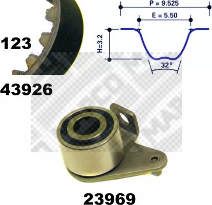 Mapco 23926 - Kit de distribution cwaw.fr