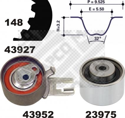 Mapco 23927 - Kit de distribution cwaw.fr