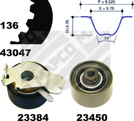 Mapco 23409 - Kit de distribution cwaw.fr