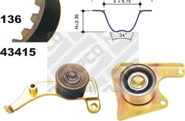 Mapco 23415 - Kit de distribution cwaw.fr