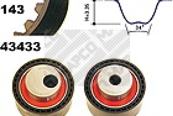 Mapco 23433 - Kit de distribution cwaw.fr