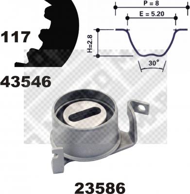 Mapco 23546 - Kit de distribution cwaw.fr