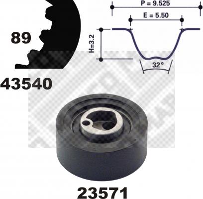 Mapco 23540 - Kit de distribution cwaw.fr